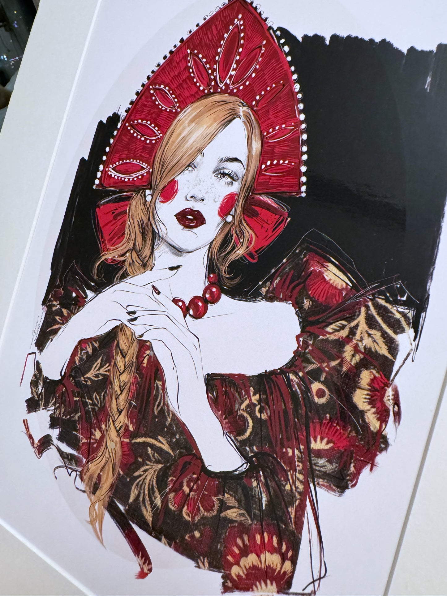 RED NECKLACE • print